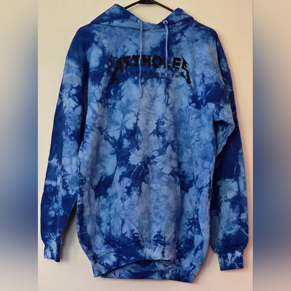 ALF - Assholes Live Forever - Tie-Dye - Blue Hoodie - Picture 1 of 4